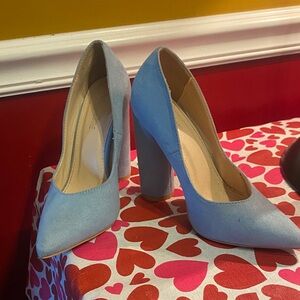 Public Desire Sky Blue Heels size 4